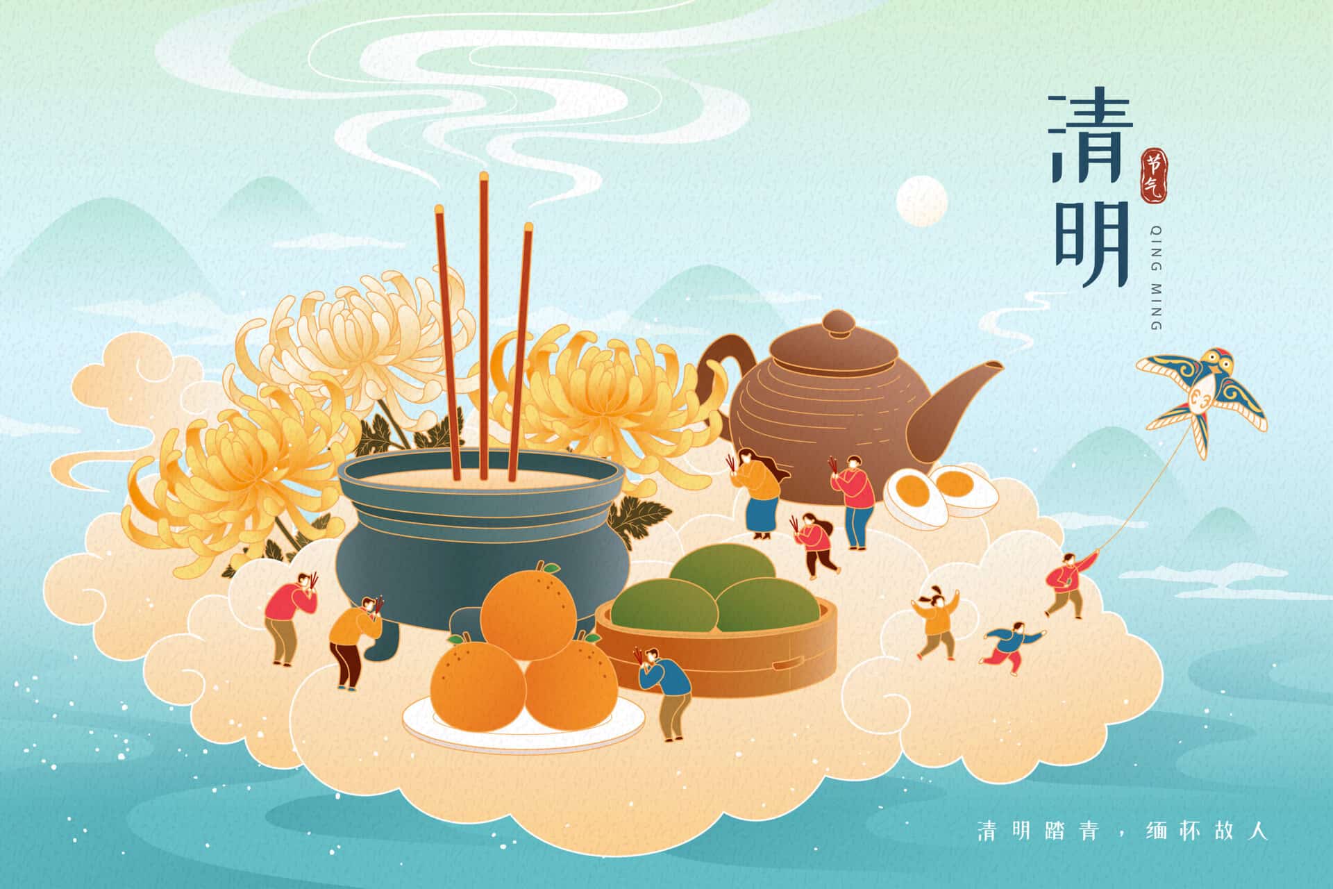 Kinas kulturella traditioner: Qingming-festivalen